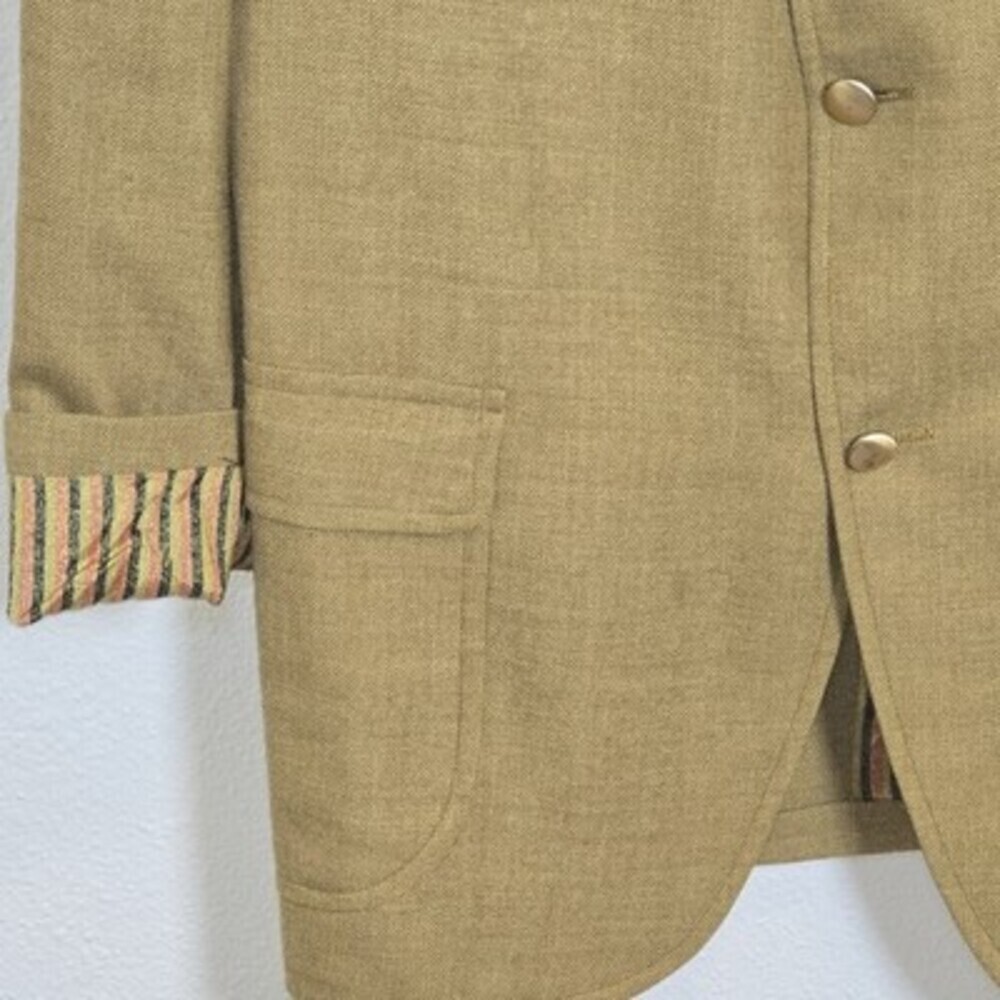 Vintage 1970s Cricketeer Linen Sport Coat Union Made Blazer Men’s 42R - Picture 5 of 12